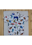 CAMISA CARROS BRANCA COM GRAVATA TAM. PP, P, G